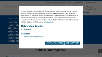 Screenshot of Bka.de