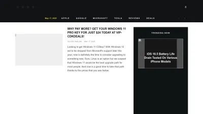 Screenshot of Redmondpie.com