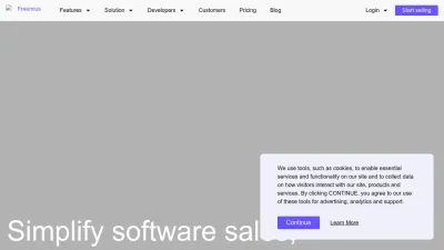 Screenshot of Freemius.com