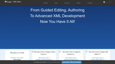 Screenshot of Oxygenxml.com
