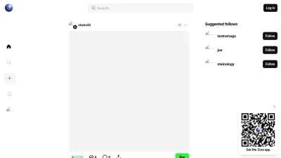 Screenshot preview of zora.co