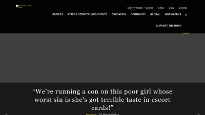 Screenshot of Themoth.org