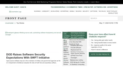 Screenshot of Linuxinsider.com