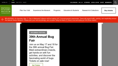 Screenshot of Nhm.org