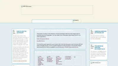 Screenshot of Ahdictionary.com