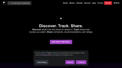 Screenshot of Trakt.tv