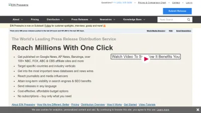 Screenshot of Einpresswire.com