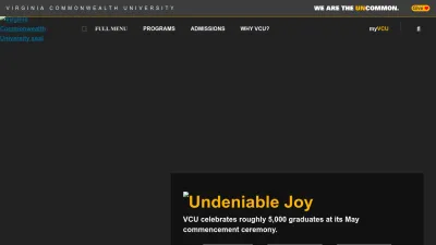 Screenshot of Vcu.edu