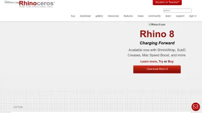 Screenshot of Rhino3d.com