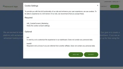 Screenshot of Adrecord.com