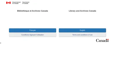 Screenshot of Collectionscanada.gc.ca