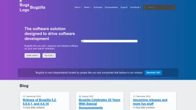 Screenshot of Bugzilla.org