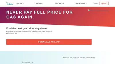 Screenshot of Gasbuddy.com