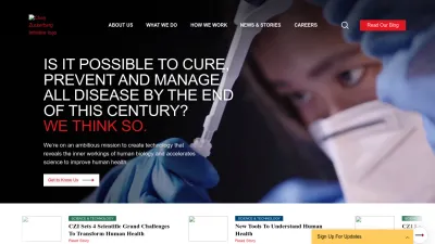 Screenshot of Chanzuckerberg.com