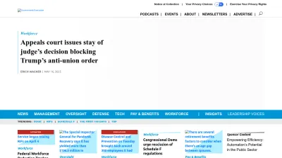 Screenshot of Govexec.com