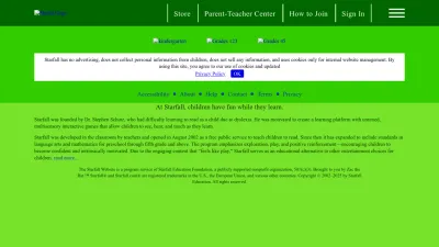 Screenshot of Starfall.com