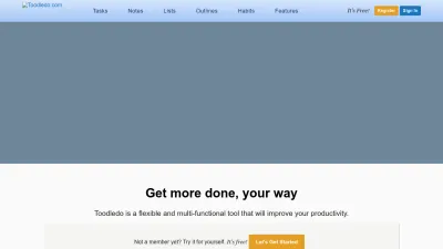 Screenshot of Toodledo.com
