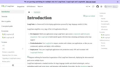 Screenshot of Python.langchain.com