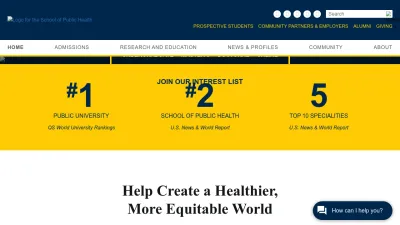 Screenshot of Sph.umich.edu