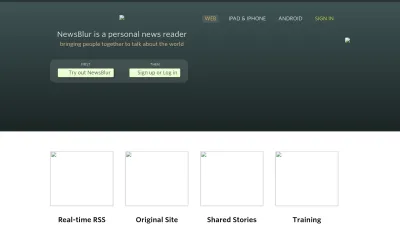 Screenshot of Newsblur.com