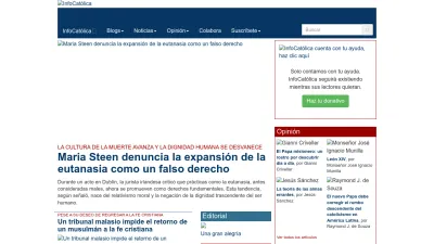 Screenshot of Infocatolica.com
