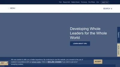 Screenshot preview of oru.edu