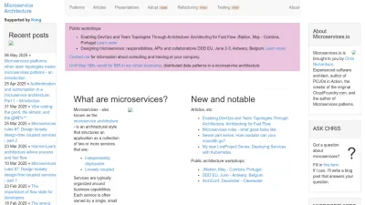 Screenshot of Microservices.io