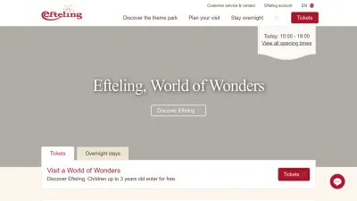 Screenshot of Efteling.com