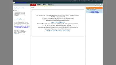 Screenshot preview of zamg.ac.at