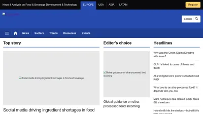 Screenshot preview of foodnavigator.com