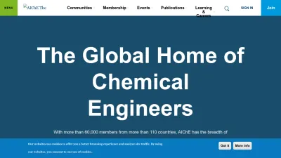 Screenshot of Aiche.org