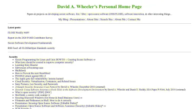 Screenshot of Dwheeler.com