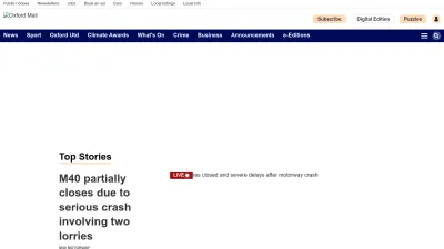 Screenshot preview of oxfordmail.co.uk