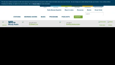 Screenshot of Moodyradio.org