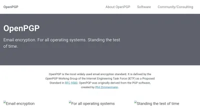 Screenshot preview of openpgp.org