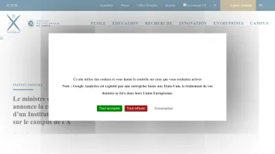 Screenshot of Polytechnique.edu
