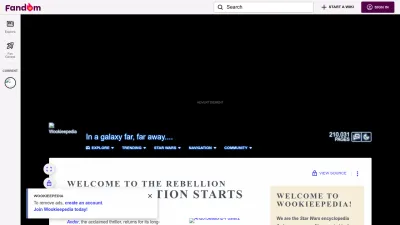 Screenshot of Starwars.fandom.com