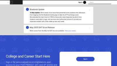 Screenshot preview of collegeboard.org