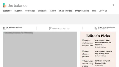 Screenshot preview of thebalancemoney.com