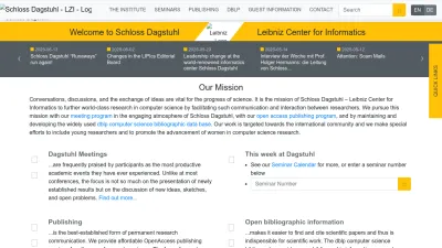 Screenshot preview of dagstuhl.de