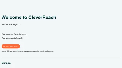 Screenshot preview of cleverreach.com