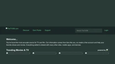 Screenshot of Thetvdb.com