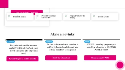 Screenshot of Telekom.sk
