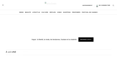 Screenshot of Vogue.fr