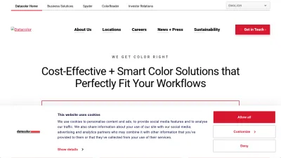 Screenshot of Datacolor.com