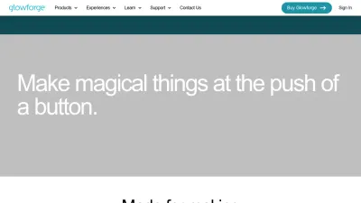 Screenshot preview of glowforge.com