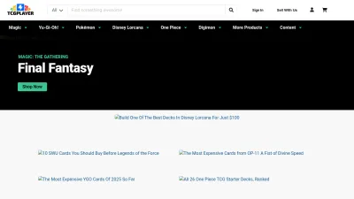 Screenshot preview of tcgplayer.com
