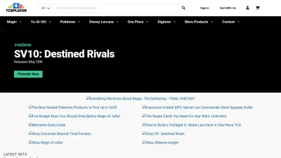Screenshot of Tcgplayer.com