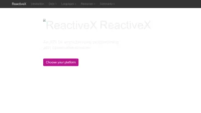 Screenshot of Reactivex.io