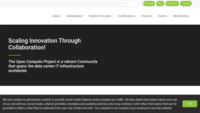 Screenshot of Opencompute.org